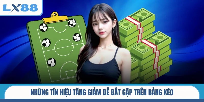 Những tín hiệu tăng giảm dễ bắt gặp trên bảng kèo