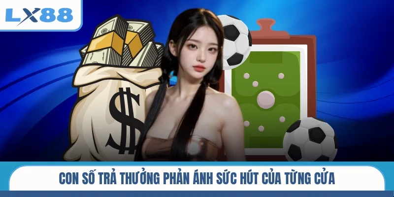 Con số trả thưởng phản ánh sức hút của từng cửa