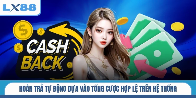 Hoàn trả tự động dựa vào tổng cược hợp lệ trên hệ thống