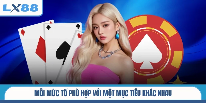 Mỗi mức tố phù hợp với một mục tiêu khác nhau