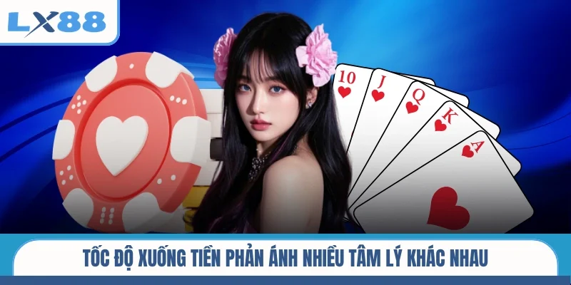 Tốc độ xuống tiền phản ánh nhiều tâm lý khác nhau